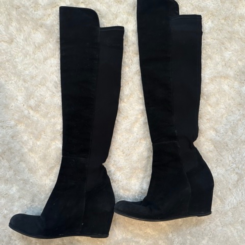 Stuart Weitzman Over-The-Knee Wedge Boots, 7.5